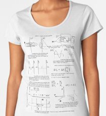 Physics, Magnets, Electromagnetism, magnetic, electric, current, tesla, weber, electromagnet, flux, pole, dipole Women's Premium T-Shirt
