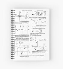 Physics, Magnets, Electromagnetism, magnetic, electric, current, tesla, weber, electromagnet, flux, pole, dipole Spiral Notebook