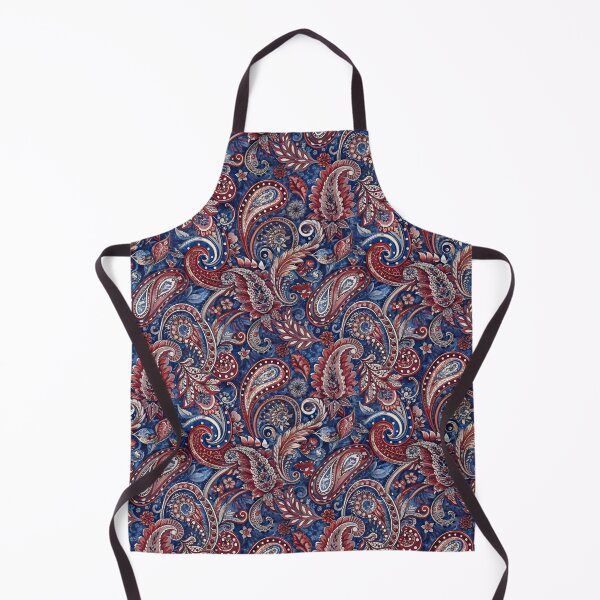Item preview, Boho Style paisley pattern,maroon red and blue designed and sold by patterncrow.