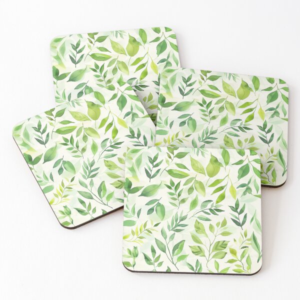 Item preview, Green Leaf Pattern - Botanical Watercolor designed and sold by my-moody-place.