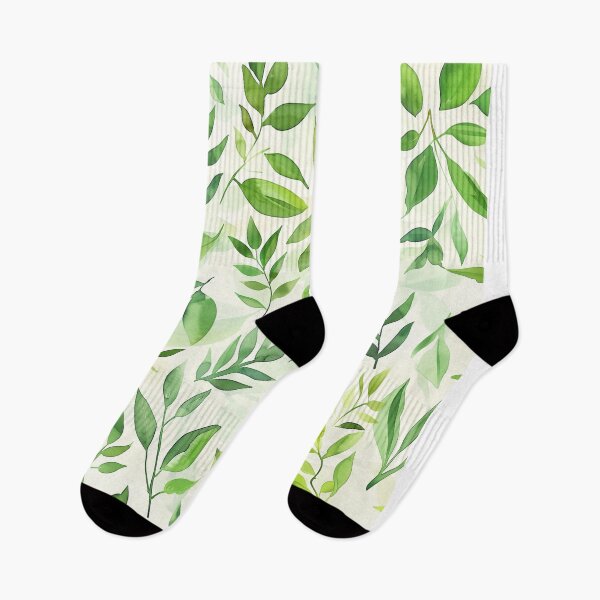 Item preview, Green Leaf Pattern - Botanical Watercolor designed and sold by my-moody-place.