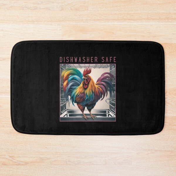 Item preview, Dishwasher Safe With Funny Rooster designed and sold by LadyGoodwill.