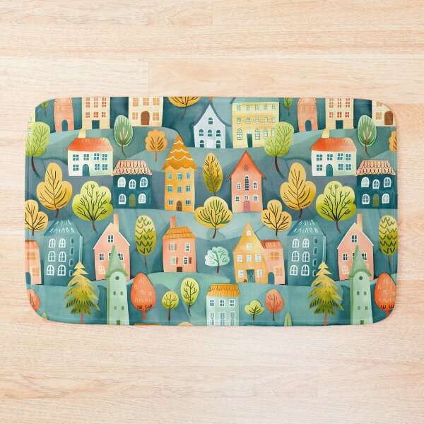 Item preview, Cute Town Houses Pattern For Kids designed and sold by sheprint.