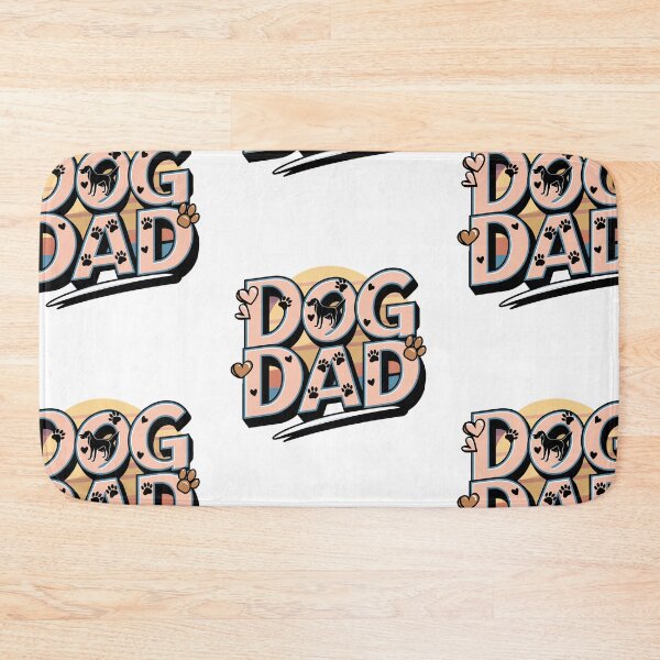 Item preview, Trendy "Dog Dad" Hand-Lettered Graphic | Chic Blush Blue & Gold | HahaHandlesHub designed and sold by HahaHandlesHub.
