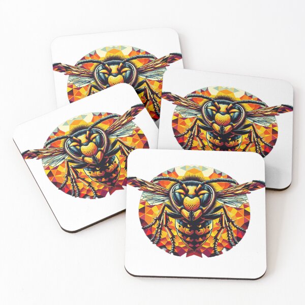 Item preview, Electric Wasp - Vibrant Cyberpunk Insect Art" designed and sold by MiszungART.
