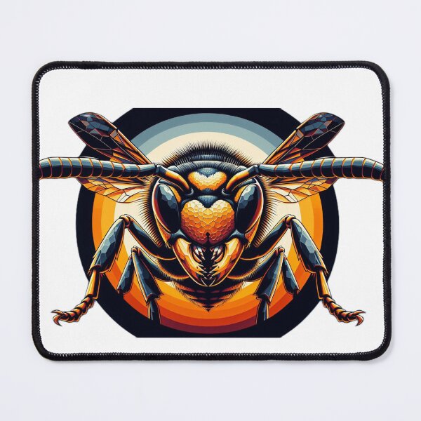 Item preview, Electric Wasp - Vibrant Cyberpunk Insect Art" designed and sold by MiszungART.
