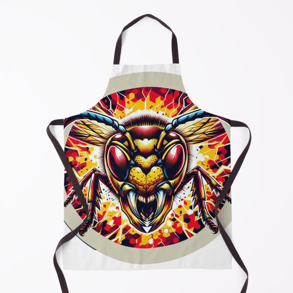 Item preview, Electric Wasp - Vibrant Cyberpunk Insect Art" designed and sold by MiszungART.