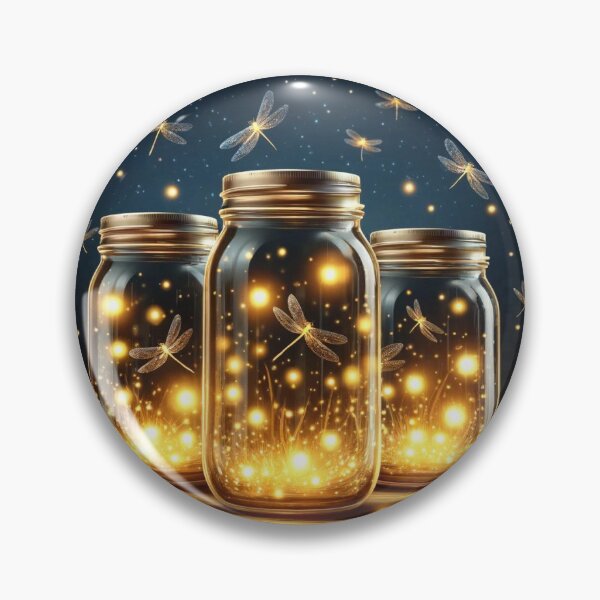 Item preview, Enchanting Fireflies in Mason Jars - Magical Night Light Art designed and sold by ddproducts.