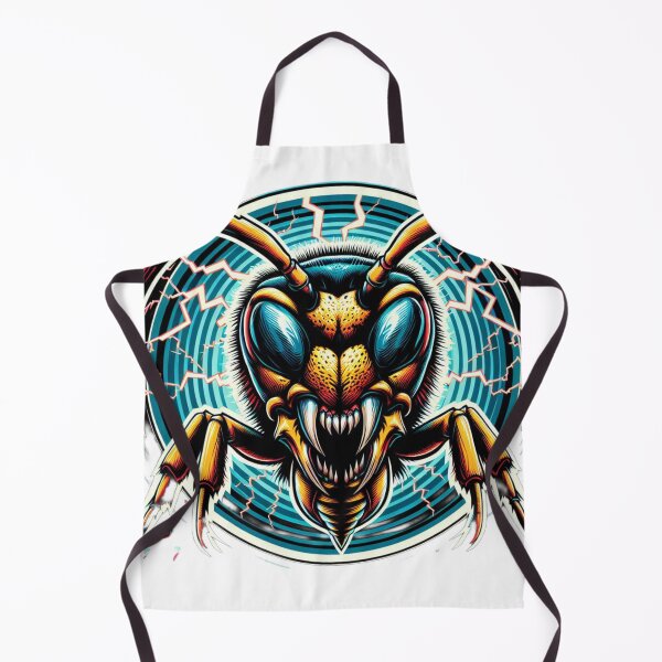 Item preview, Electric Wasp - Vibrant Cyberpunk Insect Art" designed and sold by MiszungART.