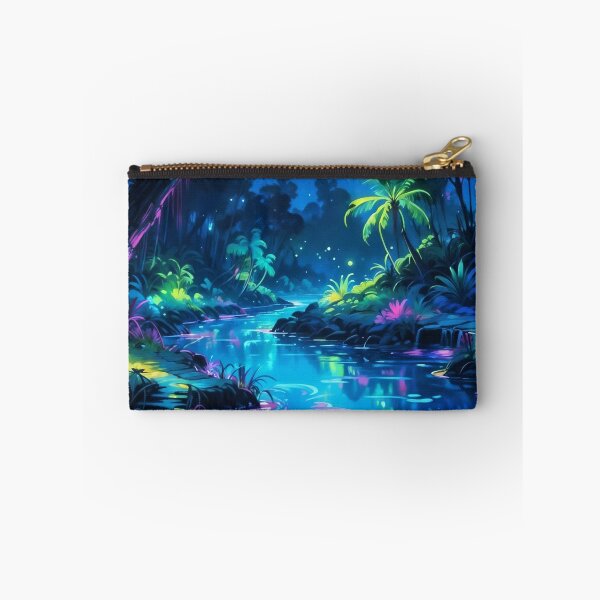 Item preview, A river flows through a fluorescent jungle designed and sold by CreativPurpose.