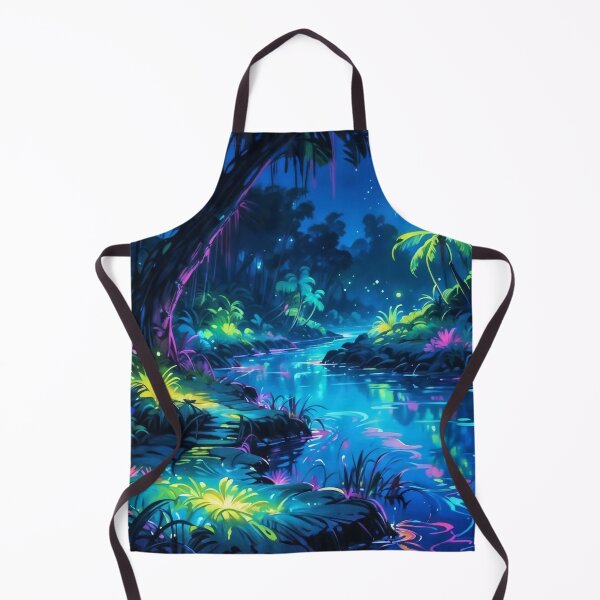 Item preview, A river flows through a fluorescent jungle designed and sold by CreativPurpose.