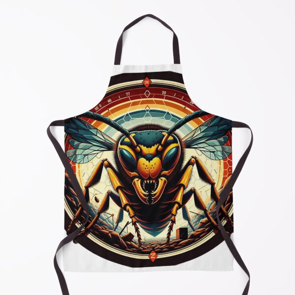 Item preview, Electric Wasp - Vibrant Cyberpunk Insect Art designed and sold by MiszungART.
