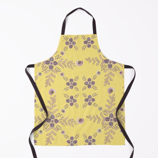 Item preview, Whimsical watercolor fern mandala in yellow and amethyst designed and sold by Rebecca Hunter.