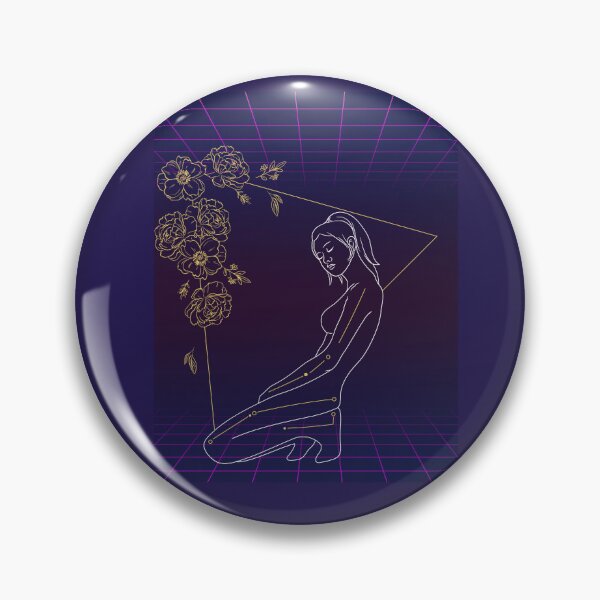 Item preview, Cyberpunk Woman in purple grid  designed and sold by MarigoldandLily.