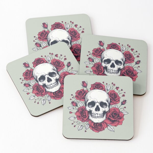 Item preview, Skull Roses designed and sold by CreepyCornerArt.