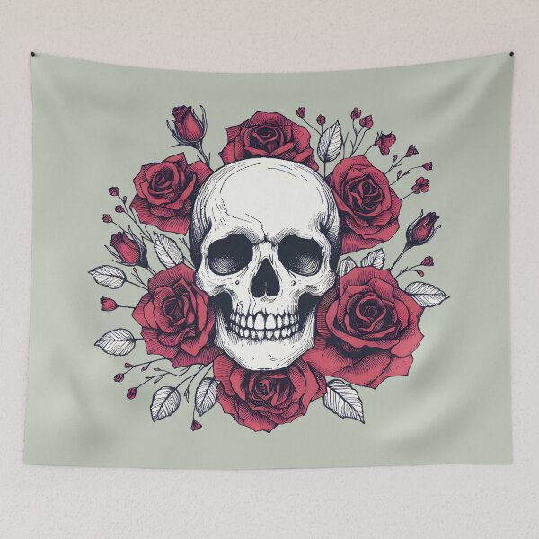Item preview, Skull Roses designed and sold by CreepyCornerArt.