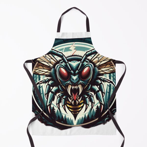 Item preview, Electric Wasp - Vibrant Cyberpunk Insect Art designed and sold by MiszungART.