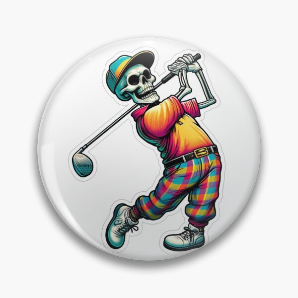 Item preview, Skeleton in fancy golf clothes playing Golf designed and sold by BrinaandPops.