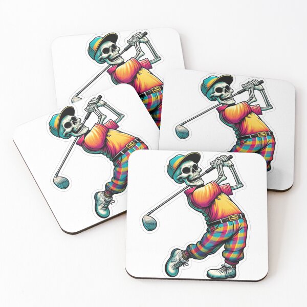 Item preview, Skeleton in fancy golf clothes playing Golf designed and sold by BrinaandPops.