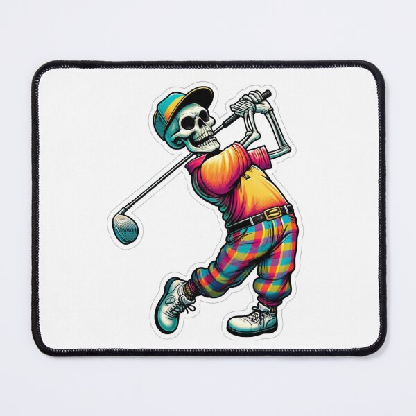 Item preview, Skeleton in fancy golf clothes playing Golf designed and sold by BrinaandPops.