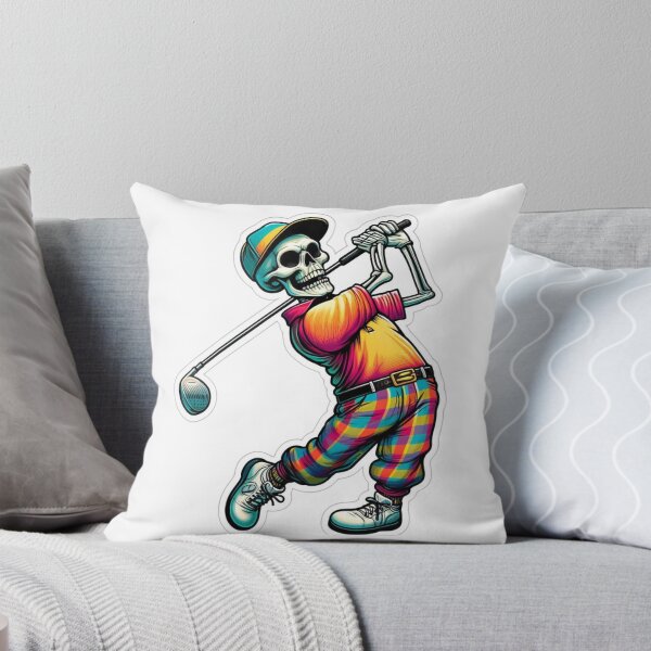 Item preview, Skeleton in fancy golf clothes playing Golf designed and sold by BrinaandPops.