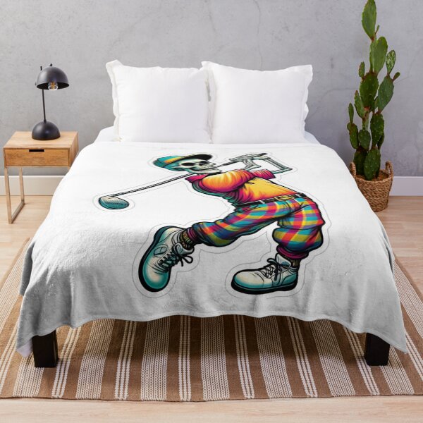 Item preview, Skeleton in fancy golf clothes playing Golf designed and sold by BrinaandPops.