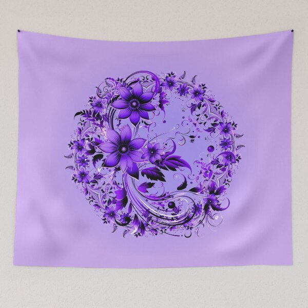 Item preview, PURPLE FLORAL KALEIDOSCOPE designed and sold by WendyMaree.