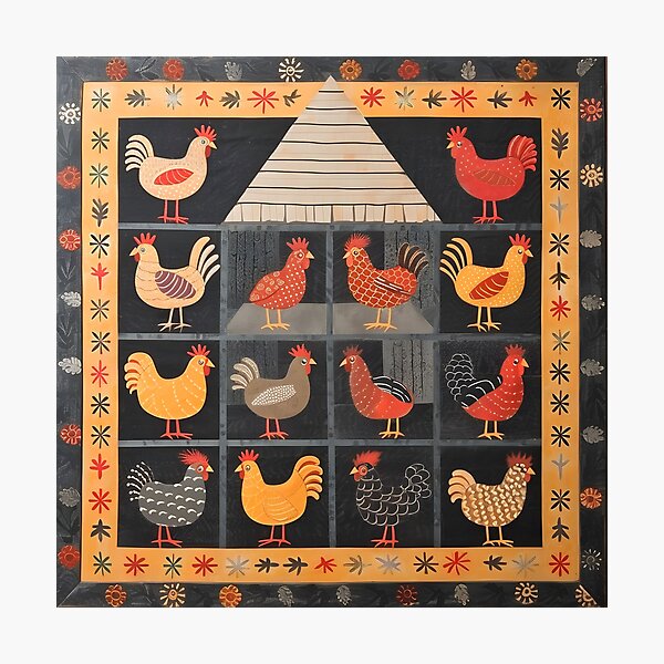 Item preview, Chicken coop tile design designed and sold by Folksy Living.