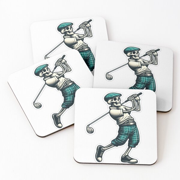 Item preview, Skeleton in sporty golf clothes playing Golf designed and sold by BrinaandPops.