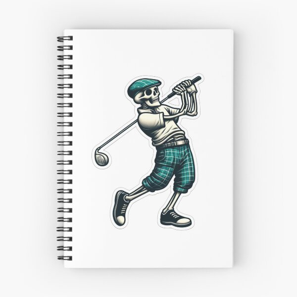 Item preview, Skeleton in sporty golf clothes playing Golf designed and sold by BrinaandPops.