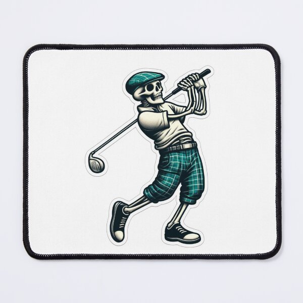 Item preview, Skeleton in sporty golf clothes playing Golf designed and sold by BrinaandPops.