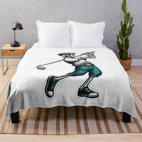 Item preview, Skeleton in sporty golf clothes playing Golf designed and sold by BrinaandPops.