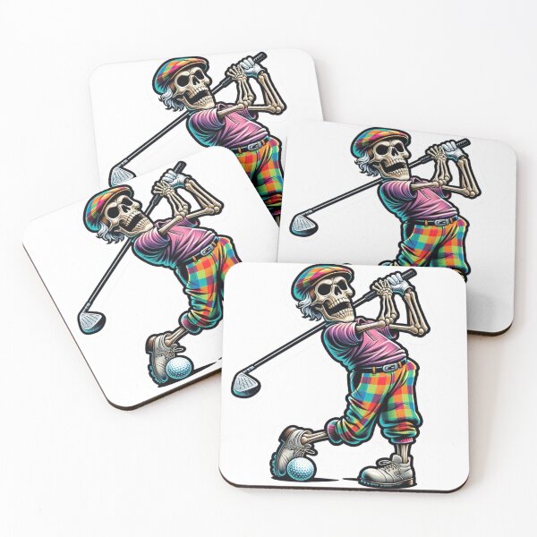 Item preview, Skeleton in sporty golf clothes playing Golf designed and sold by BrinaandPops.