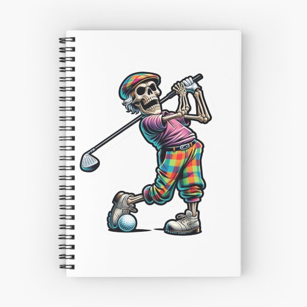 Item preview, Skeleton in sporty golf clothes playing Golf designed and sold by BrinaandPops.