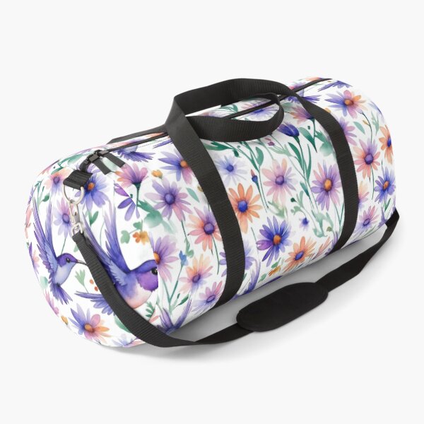 Item preview, Colibri Birds and Colorful Flowers - Watercolor pattern designed and sold by Victoria Riabov.