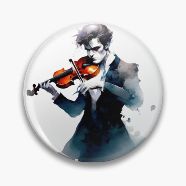 Item preview, Watercolor of man playing the violin designed and sold by luna--design.