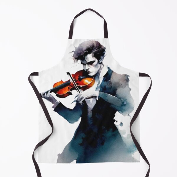 Item preview, Watercolor of man playing the violin designed and sold by luna--design.