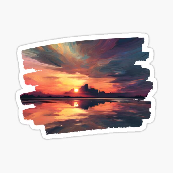 Item preview, Vibrant Abstract Ocean Sunset Datamoshing 1 designed and sold by Jason123za.