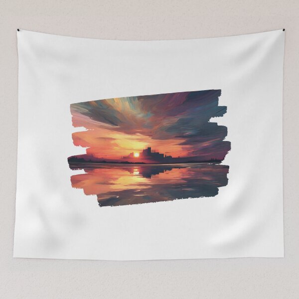 Item preview, Vibrant Abstract Ocean Sunset Datamoshing 1 designed and sold by Jason123za.