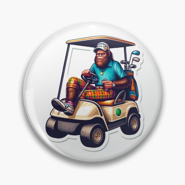 Item preview,  Bigfoot in driving a golf cart playing Golf designed and sold by BrinaandPops.