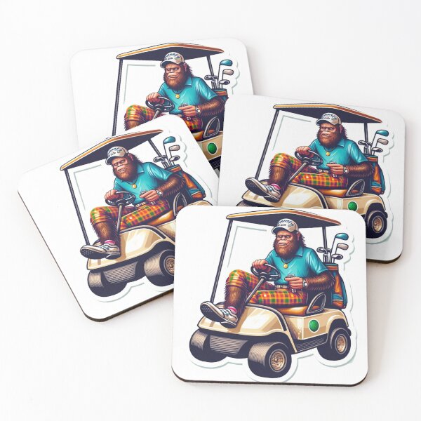 Item preview,  Bigfoot in driving a golf cart playing Golf designed and sold by BrinaandPops.