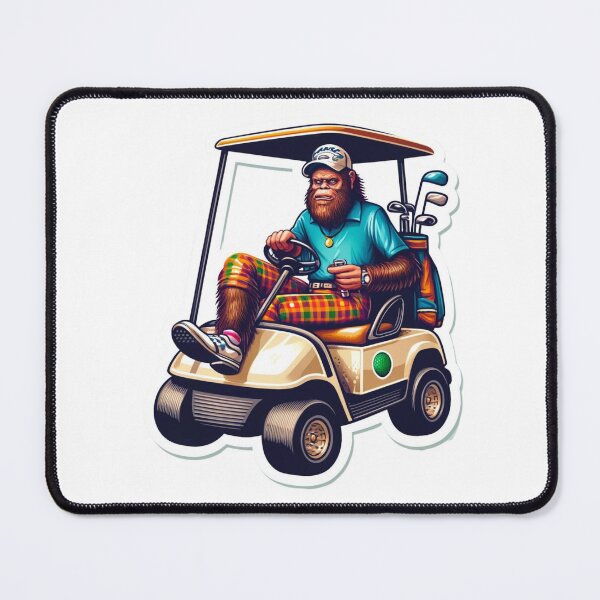 Item preview,  Bigfoot in driving a golf cart playing Golf designed and sold by BrinaandPops.