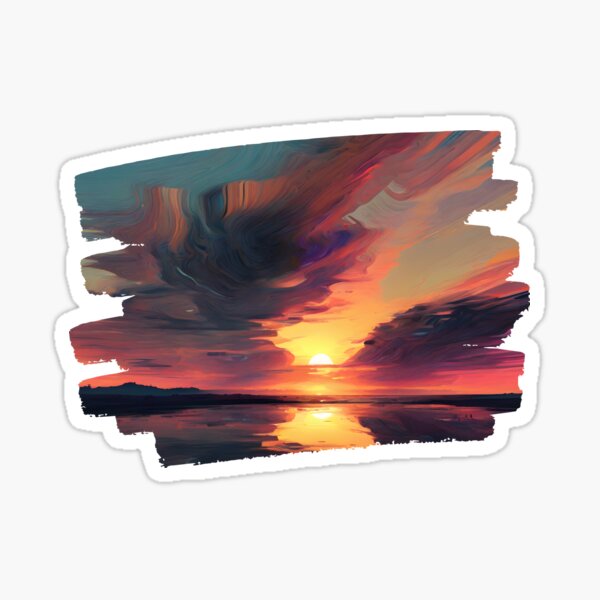 Item preview, Vibrant Abstract Ocean Sunset Datamoshing 2 designed and sold by Jason123za.