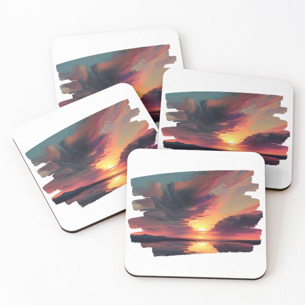 Item preview, Vibrant Abstract Ocean Sunset Datamoshing 2 designed and sold by Jason123za.