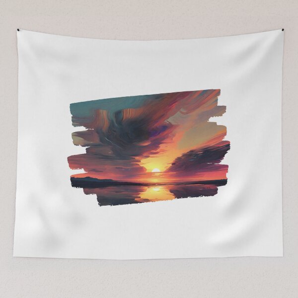 Item preview, Vibrant Abstract Ocean Sunset Datamoshing 2 designed and sold by Jason123za.