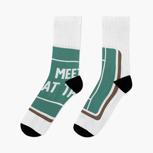 Item preview, Meet Me at the Net - Tennis Court Cartoon Sticker designed and sold by NiftyWrx.