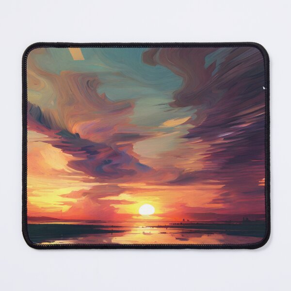 Item preview, Vibrant Abstract Ocean Sunset Datamoshing 3 designed and sold by Jason123za.