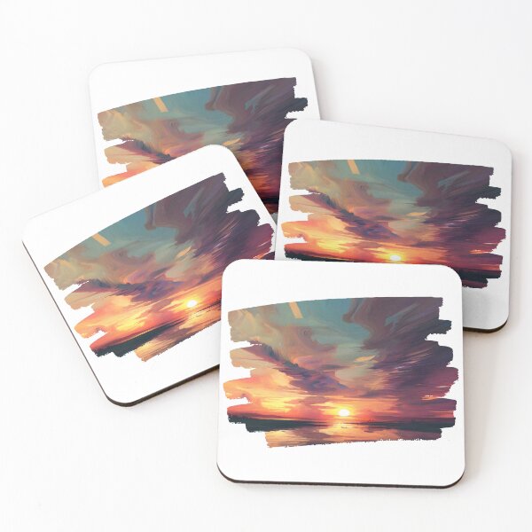 Item preview, Vibrant Abstract Ocean Sunset Datamoshing 3 designed and sold by Jason123za.