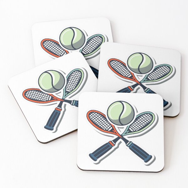 Item preview, Heraldic Tennis Emblem with Crossed Racquets designed and sold by NiftyWrx.