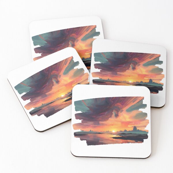 Item preview, Vibrant Abstract Ocean Sunset Datamoshing 4 designed and sold by Jason123za.